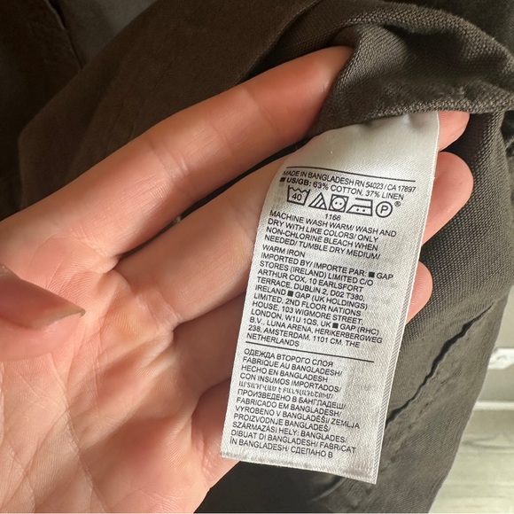 Banana Republic Olive Utility Canvas Shirt Dress Medium - Picture 6 of 10